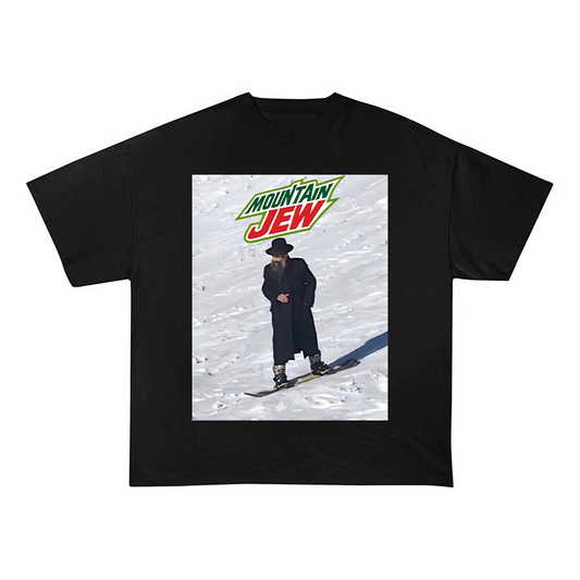 MOUNTAIN JEW MEME OVERSIZED HEAVYWEIGHT COTTON TEE-60049