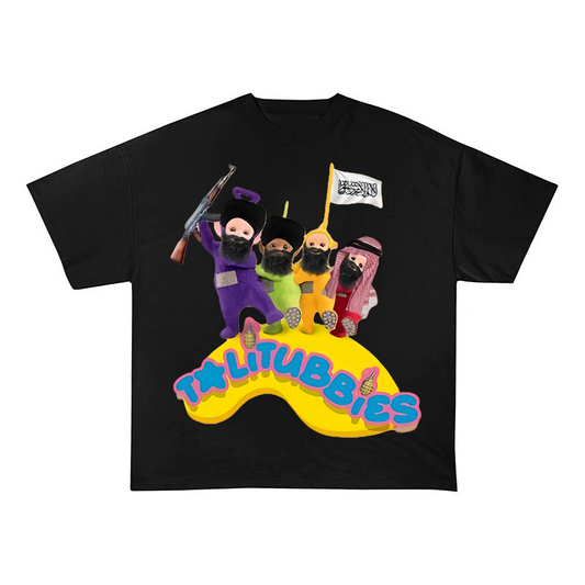 TALITUBBIES PARODY FUNNY CULTURAL MEME OVERSIZED HEAVYWEIGHT COTTON TEE-60054