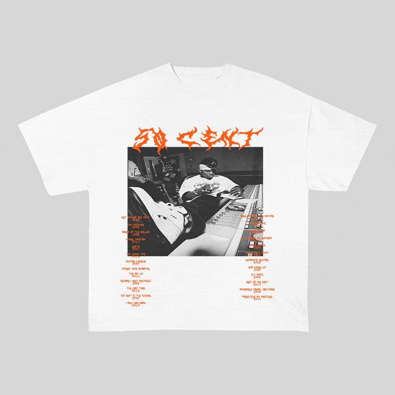 RDMCLOTHINGART tapestry hoodie 50 CENT HEAVY WEIGHT COTTON TEE-8922