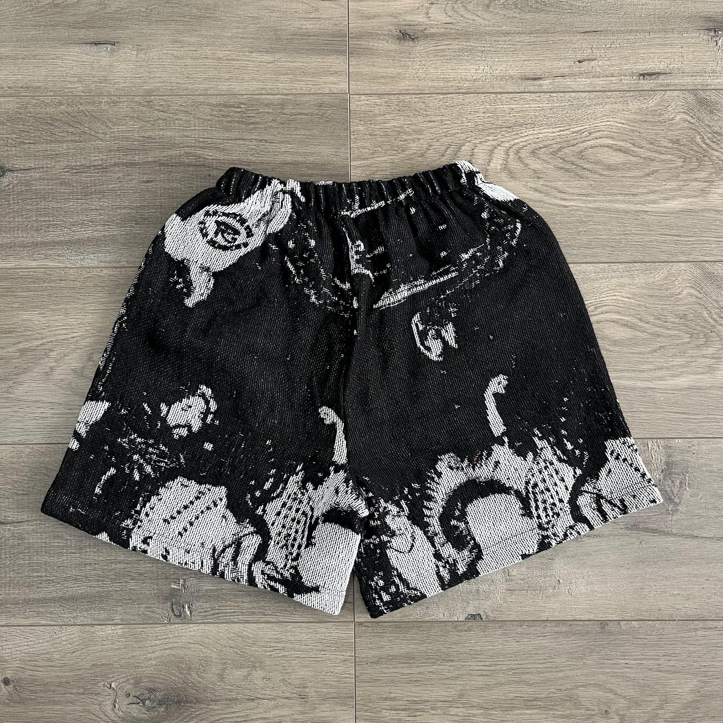 BLACK HIP TAPESTRY SHORT - RDMCLOTHINGART