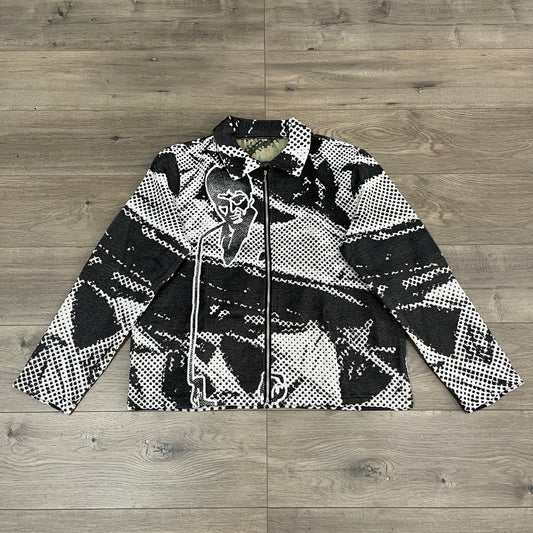 BLACK SCARFACE TAPESTRY JACKET - RDMCLOTHINGART
