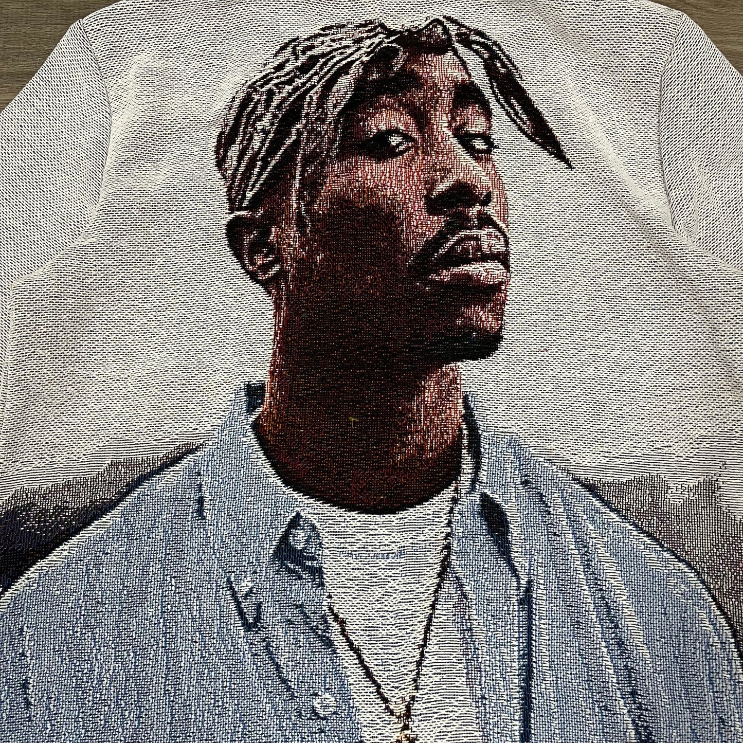 RDMCLOTHINGART tapestry hoodie BLUE 2PAC TAPESTRY TEE