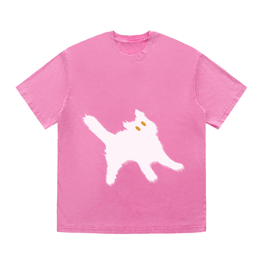 RDMCLOTHINGART tapestry hoodie CAT HEAVY WEIGHT COTTON TEE-9304