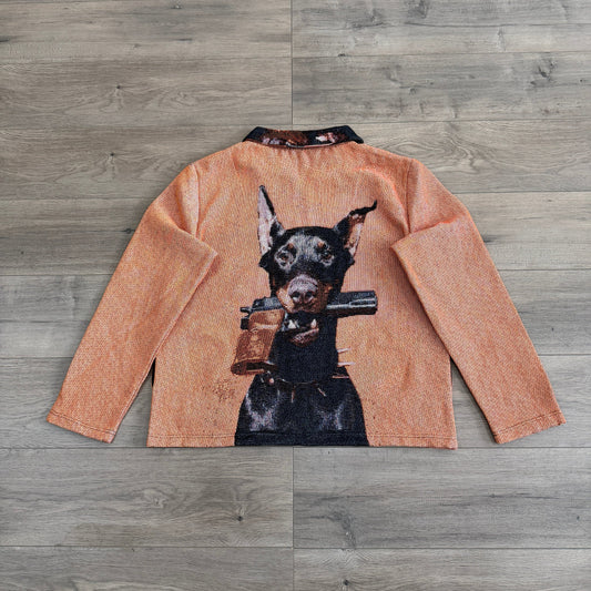 RDMCLOTHINGART tapestry hoodie DOBERMANN TAPESTRY JACKET