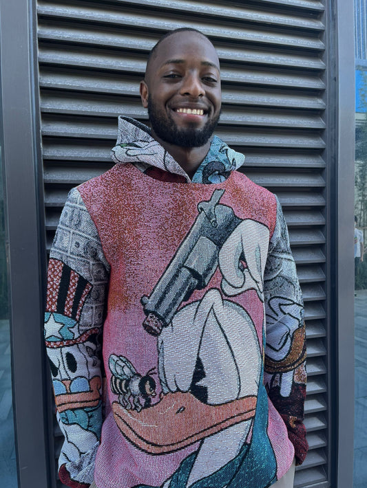 DONALD DUCK TAPESTRY HOODIE - RDMCLOTHINGART