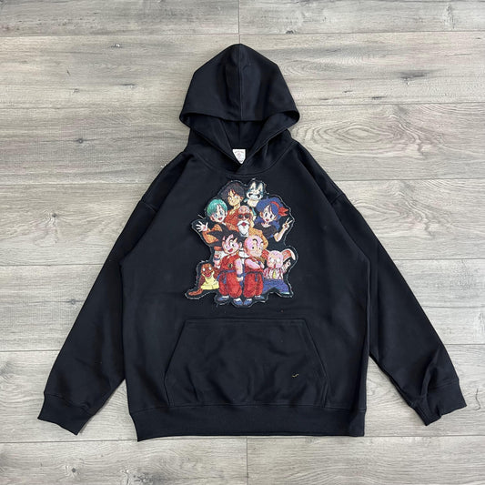 DRAGONBALL TAPESTRY PATCH HOODIE-9052 - RDMCLOTHINGART