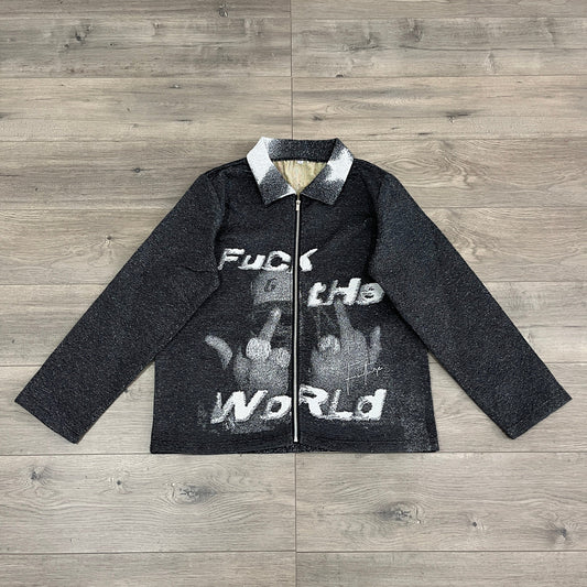 FXXK THE WORLD TAPESTRY JACKET - RDMCLOTHINGART