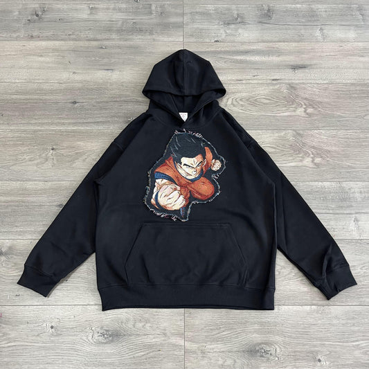 GOKU TAPESTRY PATCH HOODIE-9082 - RDMCLOTHINGART
