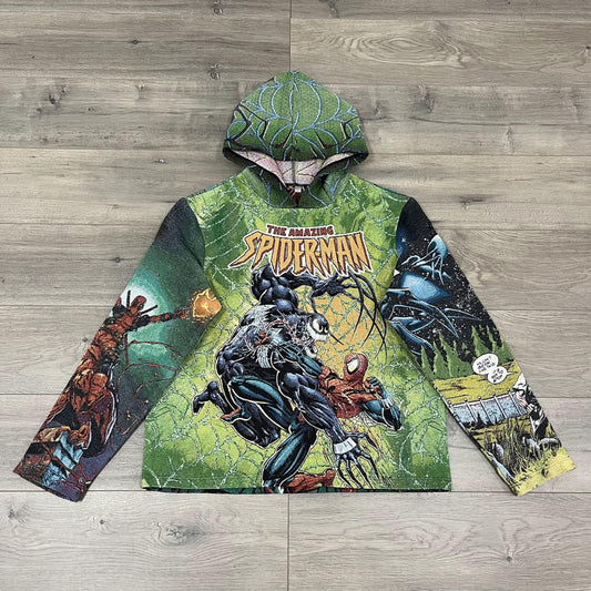 GREEN SPIDERMAN TAPESTRY - RDMCLOTHINGART