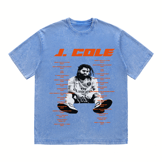 RDMCLOTHINGART tapestry hoodie J. COLE HEAVY WEIGHT COTTON TEE-8933