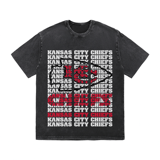 RDMCLOTHINGART tapestry hoodie KANSAS CITY CHIEFS2 HEAVY WEIGHT COTTON TEE-9187