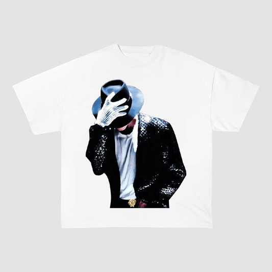 RDMCLOTHINGART tapestry hoodie Michael Jackson Classic Stage Portrait Oversized Heavyweight Cotton Tee-6009