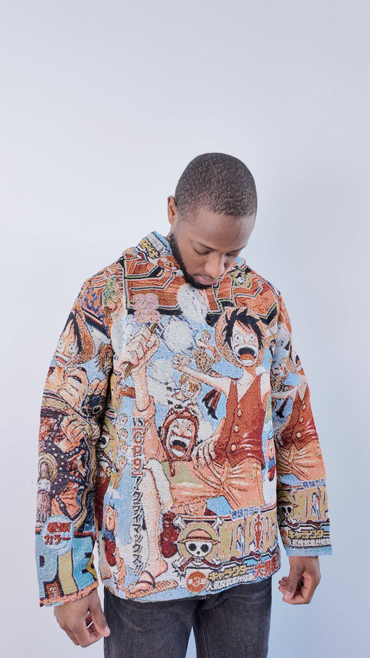 ONE PIECE V2 TAPESTRY HOODIE - RDMCLOTHINGART