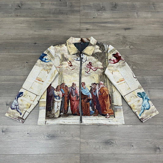 SCHOOL ATHENS TAPESTRY JACKET - RDMCLOTHINGART