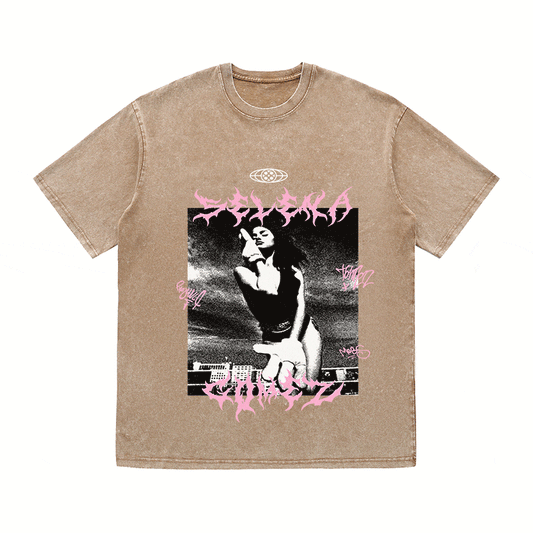 RDMCLOTHINGART tapestry hoodie SELENA GOMEZ HEAVY WEIGHT COTTON TEE-8945