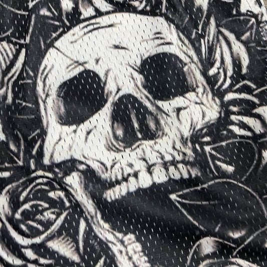 SKULL MESH SHORTS-8691 - RDMCLOTHINGART