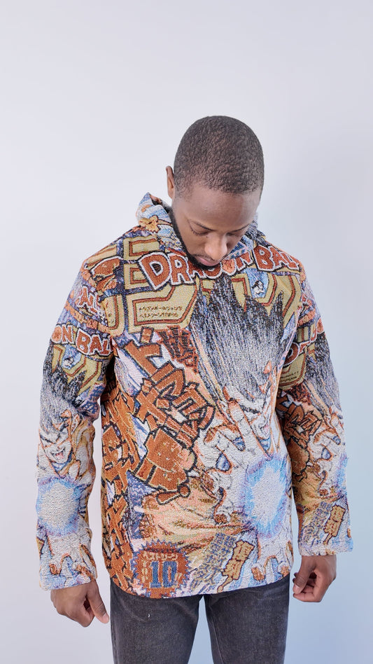 SON GOKU TAPESTRY HOODIE - RDMCLOTHINGART