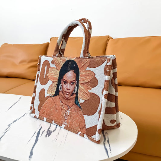 RIHANNA TAPESTRY TOTE BAG - RDMCLOTHINGART