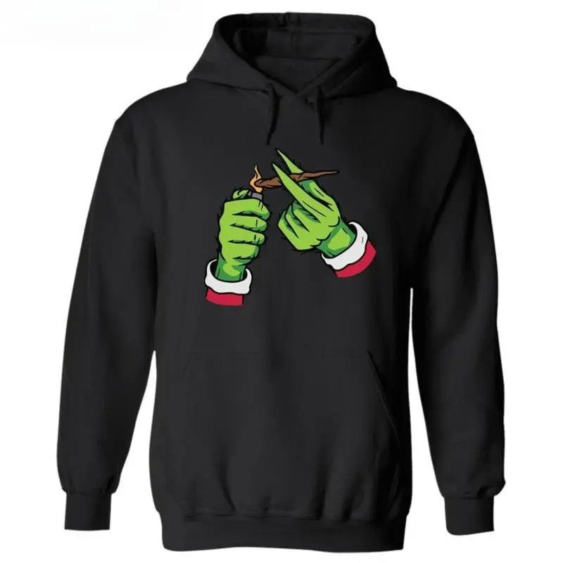 Character Lighting Christmas Season Graphic Design Unisex Hooded Sweatshirt for Men for Women Menswear Womenswear