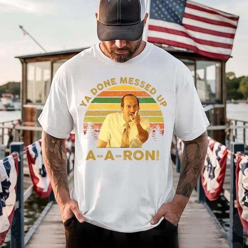 Key And Peele Shirt, Ya Done Messed Up Aaron Vintage T-Shirt, Quote Unisex T Shirt, Sunset Design Retro
