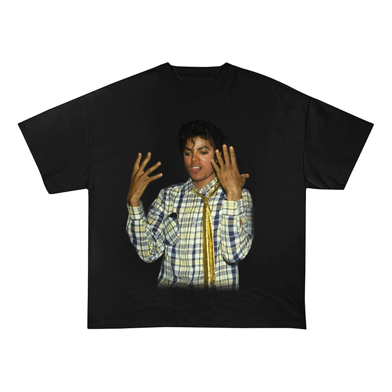 MICHAEL JACKSON RETRO STAGE OVERSIZED HEAVYWEIGHT COTTON TEE-60039