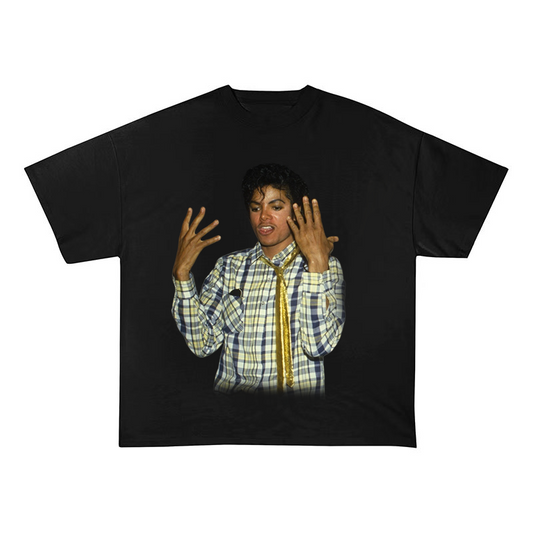 MICHAEL JACKSON RETRO STAGE OVERSIZED HEAVYWEIGHT COTTON TEE-60039