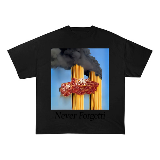 NEVER FORGETTI MEME OVERSIZED HEAVYWEIGHT COTTON TEE-60047