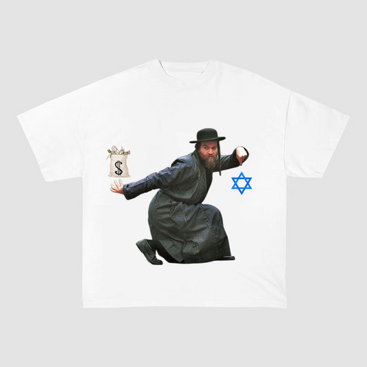FUNNY JEWISH OVERSIZED HEAVYWEIGHT COTTON TEE-60053