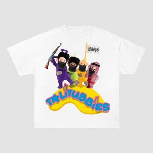 TALITUBBIES PARODY  FUNNY CULTURAL MEME OVERSIZED HEAVYWEIGHT COTTON TEE-60054