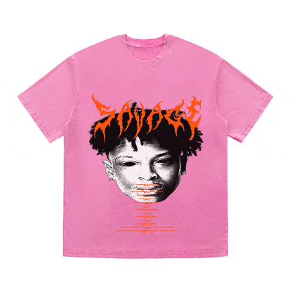 RDMCLOTHINGART tapestry hoodie 21 SAVAGE HEAVY WEIGHT COTTON TEE-8882