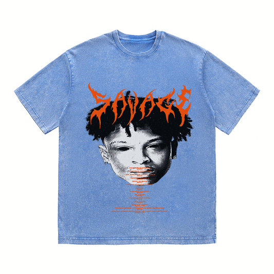 RDMCLOTHINGART tapestry hoodie 21 SAVAGE HEAVY WEIGHT COTTON TEE-8882