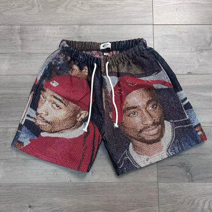 RDMCLOTHINGART tapestry hoodie 2PAC V5 TAPESTRY SHORTS-6795
