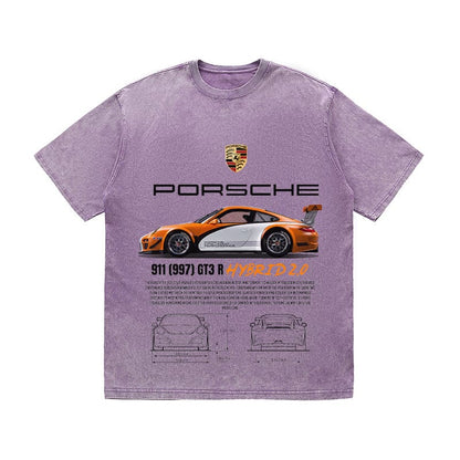 RDMCLOTHINGART tapestry hoodie 911 997 GT3 HYBRID 2.0 HEAVY COTTON TEES-9387