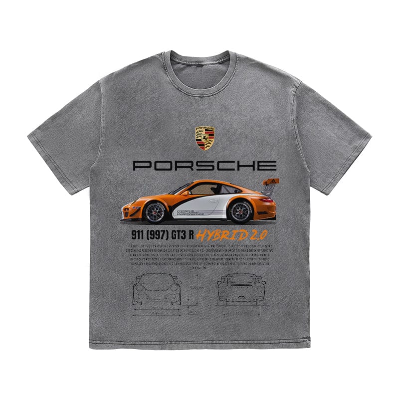 RDMCLOTHINGART tapestry hoodie 911 997 GT3 HYBRID 2.0 HEAVY COTTON TEES-9387
