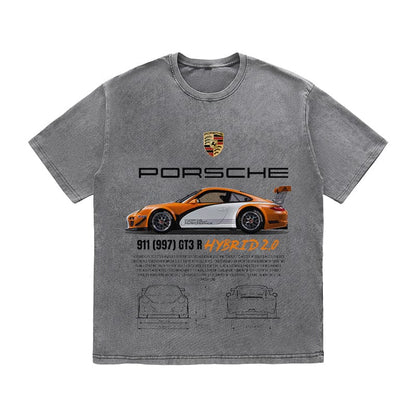 RDMCLOTHINGART tapestry hoodie 911 997 GT3 HYBRID 2.0 HEAVY COTTON TEES-9387