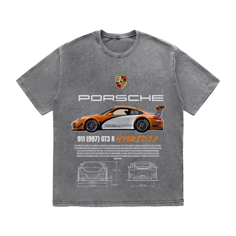 RDMCLOTHINGART tapestry hoodie 911 997 GT3 HYBRID 2.0 HEAVY COTTON TEES-9388