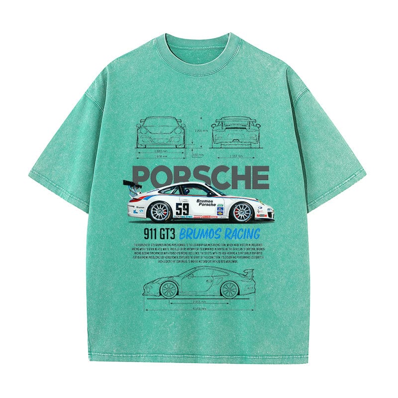 RDMCLOTHINGART tapestry hoodie 911 GT3 BRUMOS RACING HEAVY COTTON TEES-9389
