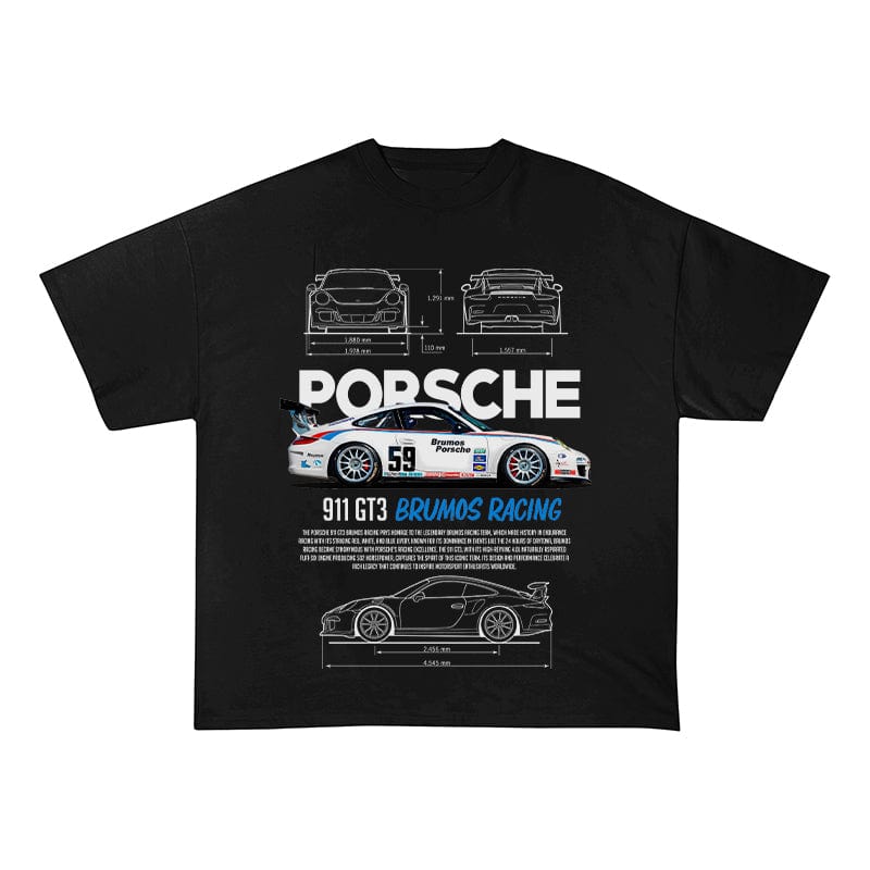 RDMCLOTHINGART tapestry hoodie 911 GT3 BRUMOS RACING HEAVY COTTON TEES-9390
