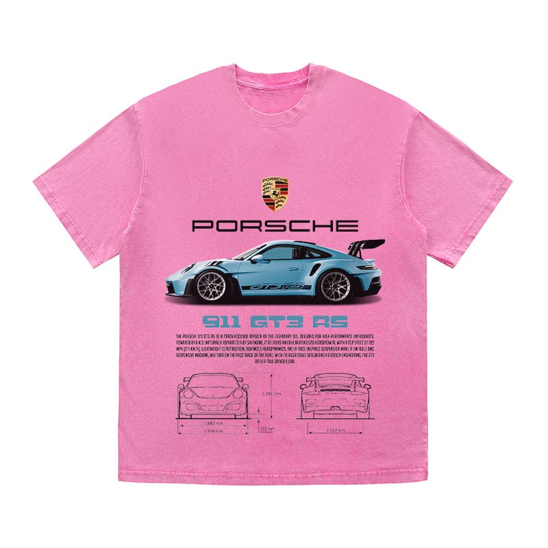 RDMCLOTHINGART tapestry hoodie 911 GT3 RS AZUL HEAVY COTTON TEES-9383