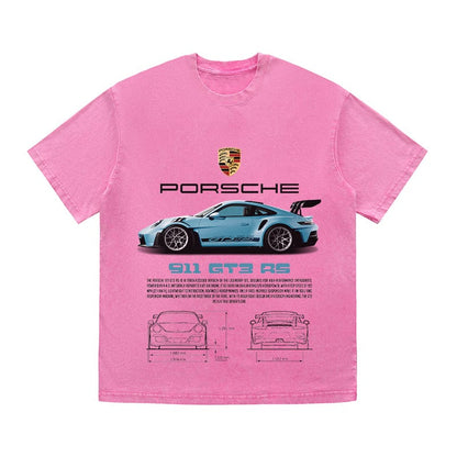 RDMCLOTHINGART tapestry hoodie 911 GT3 RS AZUL HEAVY COTTON TEES-9383