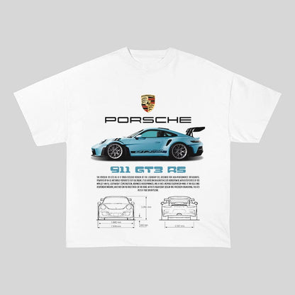 RDMCLOTHINGART tapestry hoodie 911 GT3 RS AZUL HEAVY COTTON TEES-9383