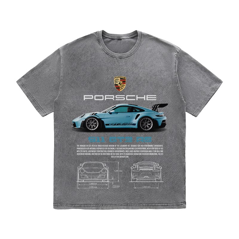 RDMCLOTHINGART tapestry hoodie 911 GT3 RS AZUL HEAVY COTTON TEES-9384