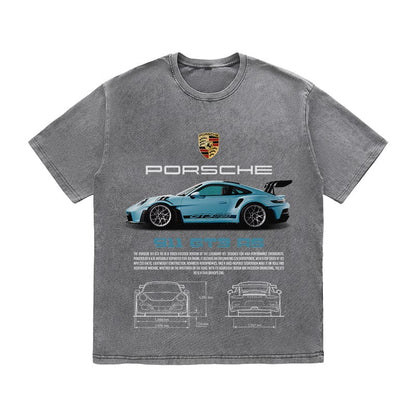 RDMCLOTHINGART tapestry hoodie 911 GT3 RS AZUL HEAVY COTTON TEES-9384