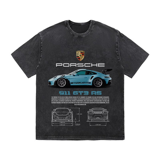RDMCLOTHINGART tapestry hoodie 911 GT3 RS AZUL HEAVY COTTON TEES-9384