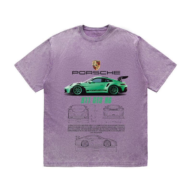 RDMCLOTHINGART tapestry hoodie 911 GT3 RS VERDE HEAVY COTTON TEES-9385