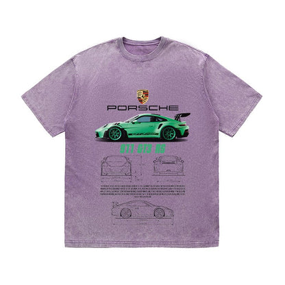 RDMCLOTHINGART tapestry hoodie 911 GT3 RS VERDE HEAVY COTTON TEES-9385