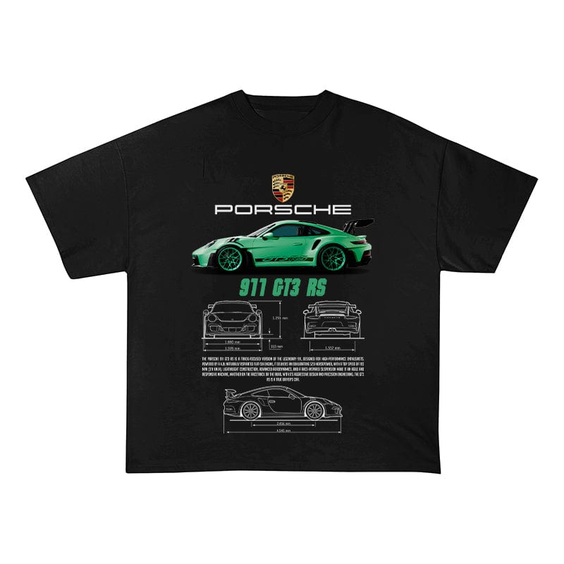 RDMCLOTHINGART tapestry hoodie 911 GT3 RS VERDE HEAVY COTTON TEES-9386