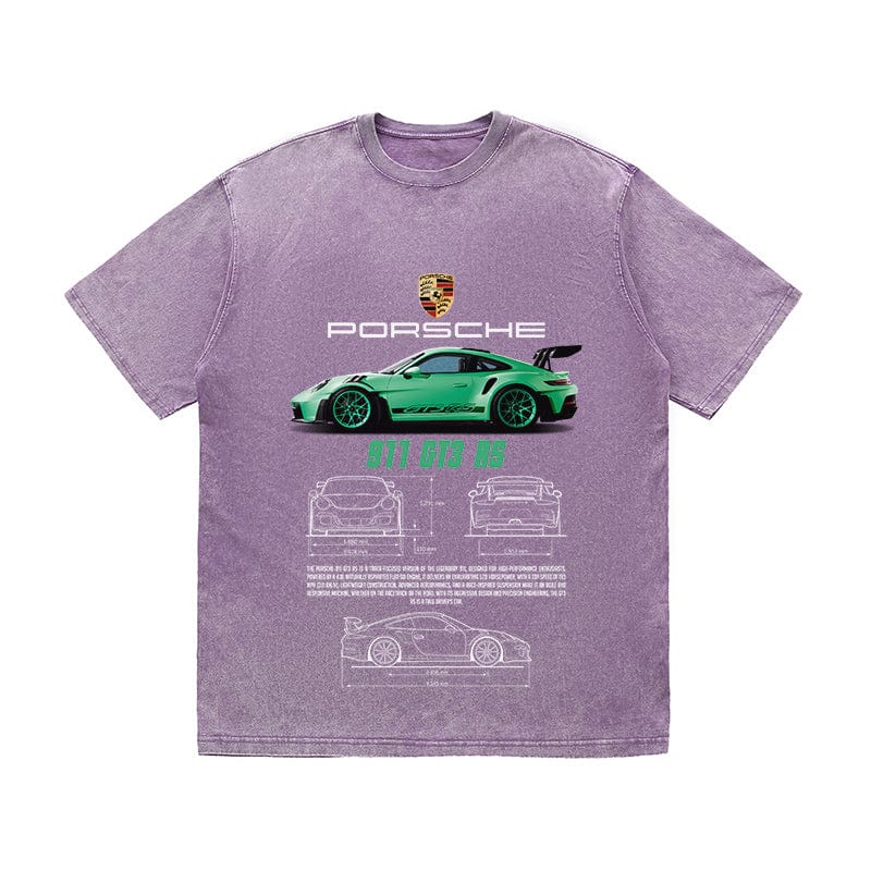 RDMCLOTHINGART tapestry hoodie 911 GT3 RS VERDE HEAVY COTTON TEES-9386