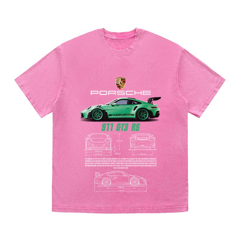 RDMCLOTHINGART tapestry hoodie 911 GT3 RS VERDE HEAVY COTTON TEES-9386