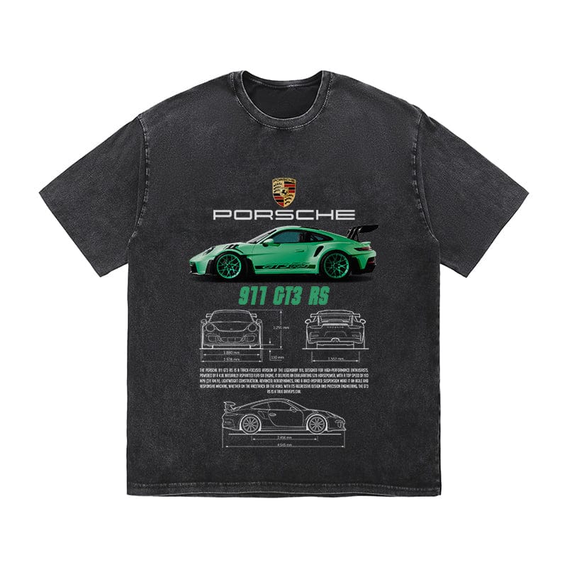 RDMCLOTHINGART tapestry hoodie 911 GT3 RS VERDE HEAVY COTTON TEES-9386